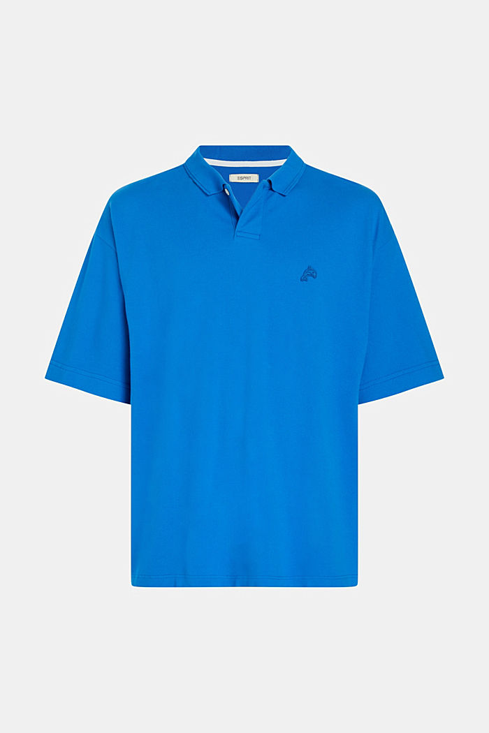Dolphin Tennis Club 鬆身 Polo 衫, BLUE, detail-asia image number 4