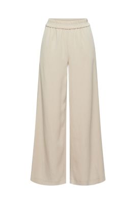 ESPRIT Pantalon Wide-Leg à effet froissé