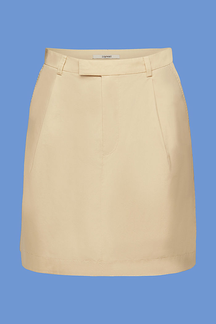 Woven mini skirt, 100% cotton, SAND, detail-asia image number 7