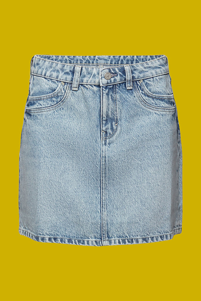 Jeans mini skirt, TENCEL™, BLUE BLEACHED, detail-asia image number 6