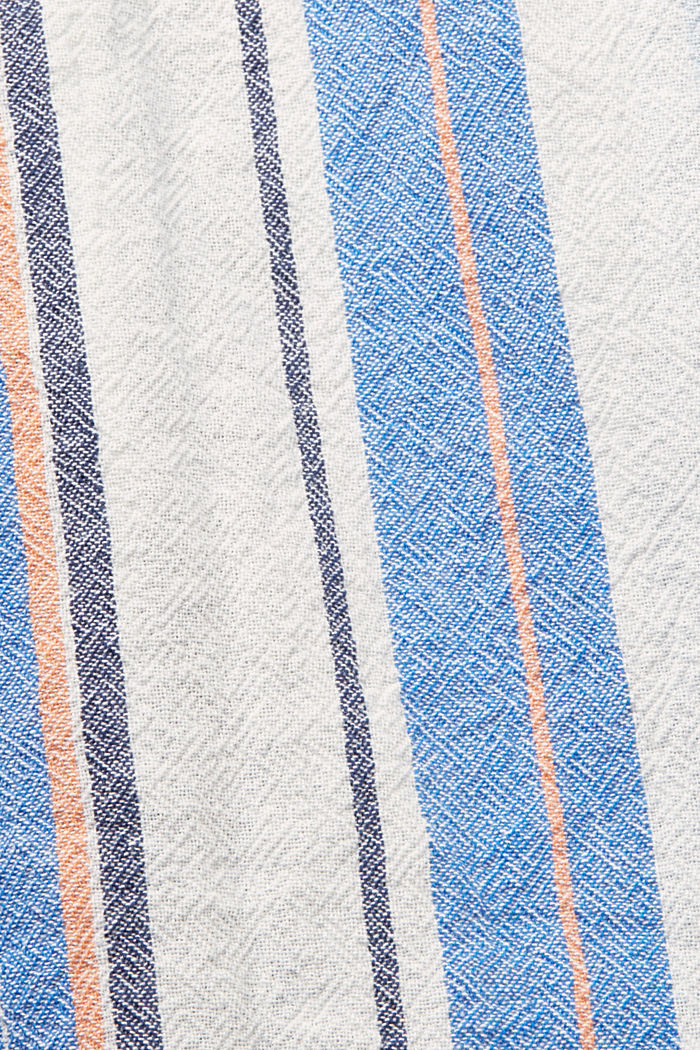 100%純棉條紋短袖恤衫, 藍色, detail-asia image number 4