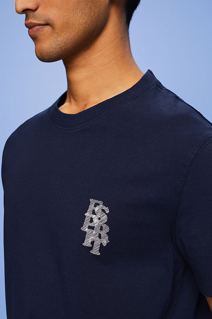 純棉LOGO標誌T恤, 海軍藍, detail-asia image number 2