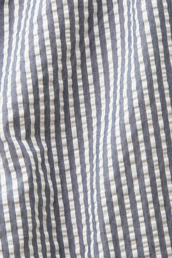 Seersucker shorts with stripes, 100% cotton, NAVY, detail-asia image number 5