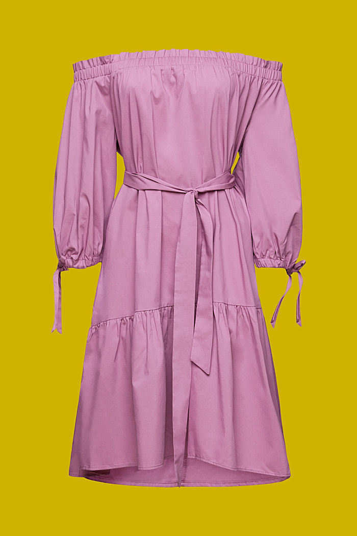 Off-shoulder poplin mini dress, VIOLET, detail-asia image number 5