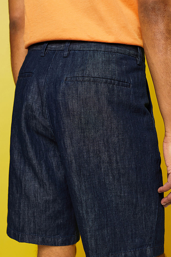 Chino shorts in a jeans look, BLUE BLACK, detail-asia image number 4