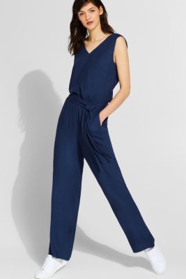 Esprit Jumpsuit med vide ben og udskæring i ryggen i Esprits