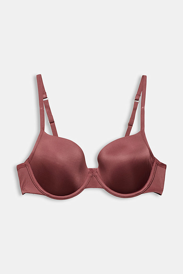Padded underwire bra made of microfibre