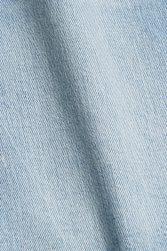 Shorts di jeans in 100% cotone biologico, BLUE LIGHT WASHED, detail image number 4