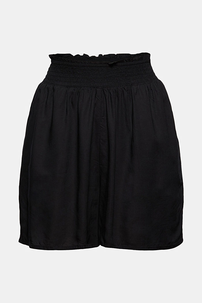 Smocked waistband shorts made of LENZING™ ECOVERO™