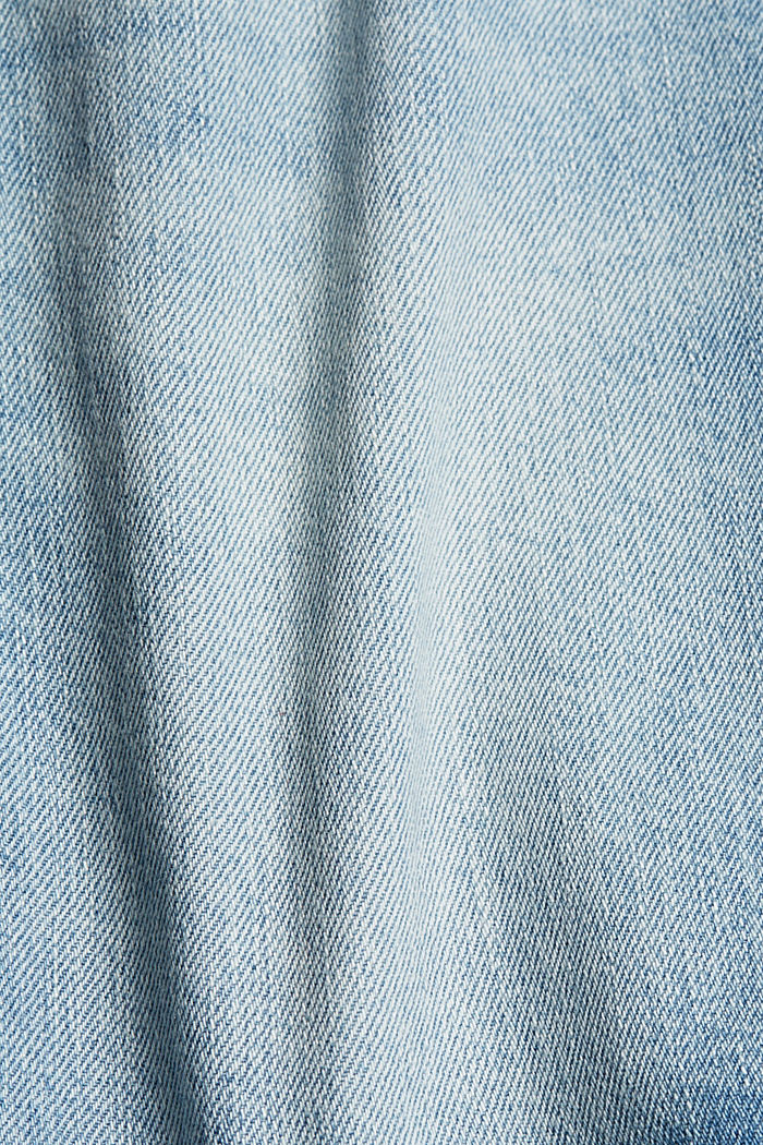 Gonna di jeans in 100% cotone biologico, BLUE LIGHT WASHED, detail image number 4