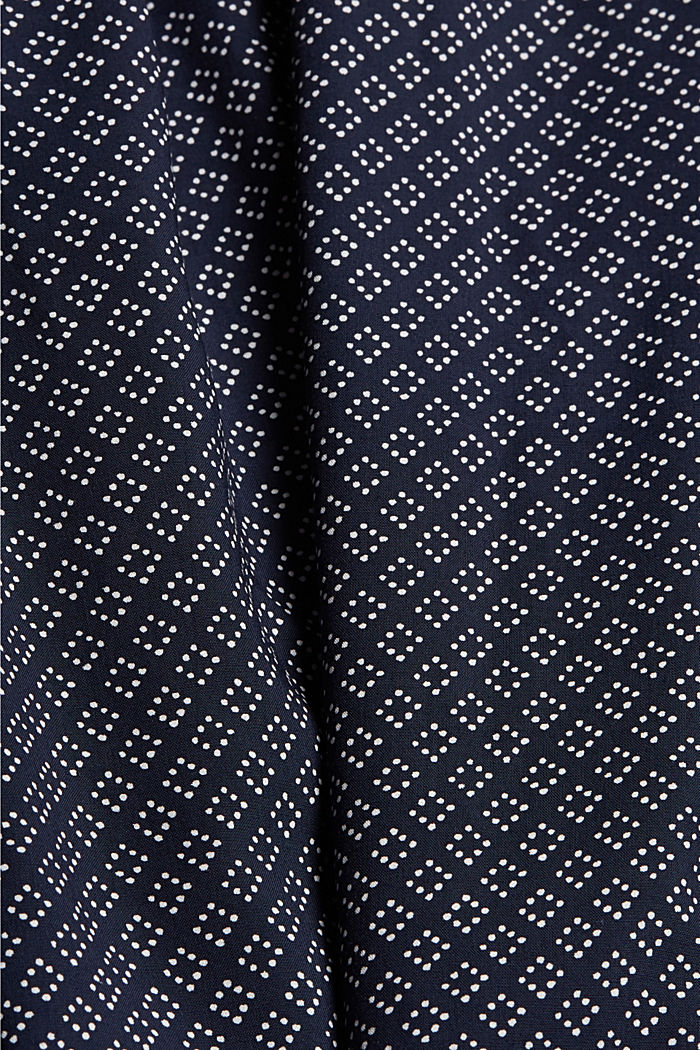 Vestido fruncido de estilo ibicenco, LENZING™ ECOVERO™, NAVY, detail image number 4