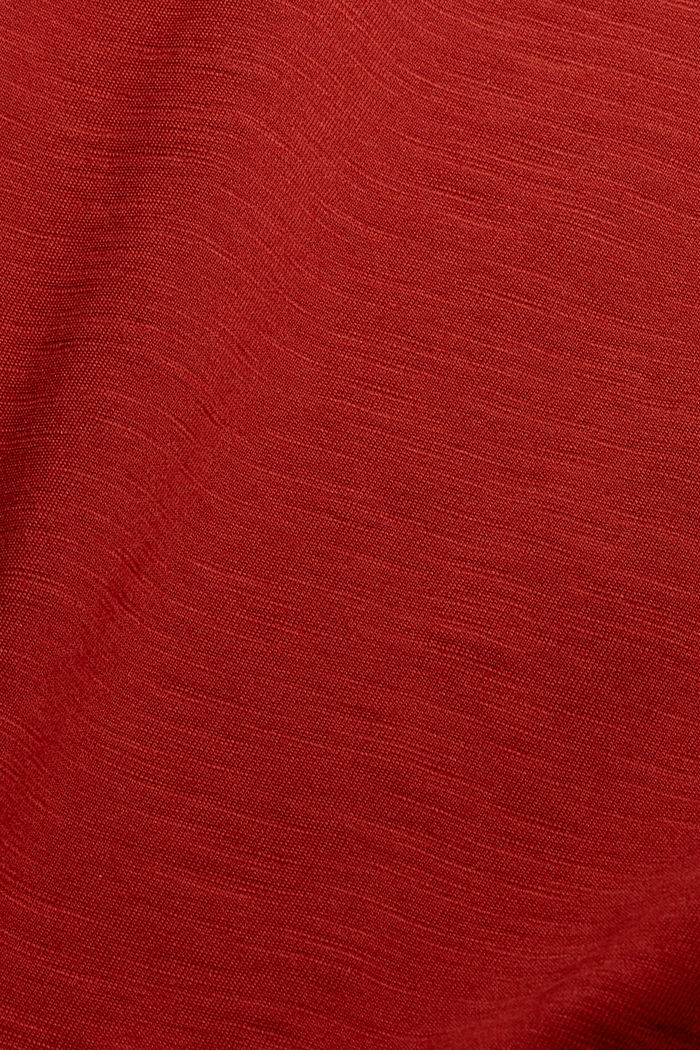 Jersey jurk van 100% biologisch katoen, TERRACOTTA, detail image number 4