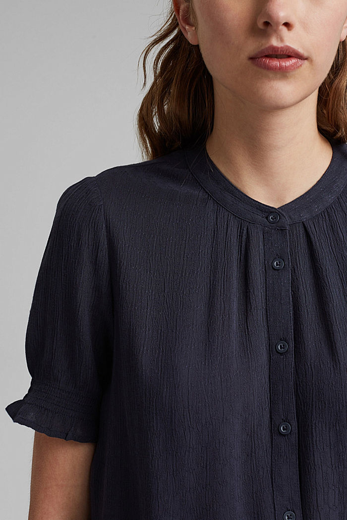 Blusa con LENZING™ ECOVERO™, NAVY, detail image number 2