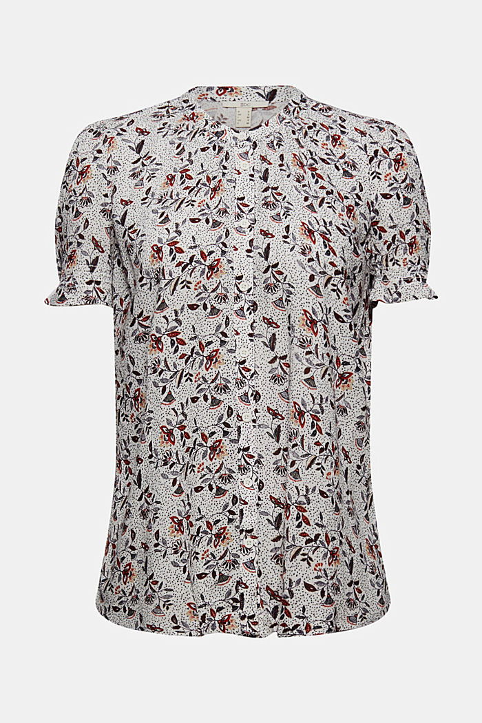 Gebloemde crinkle-blouse van LENZING™ ECOVERO™