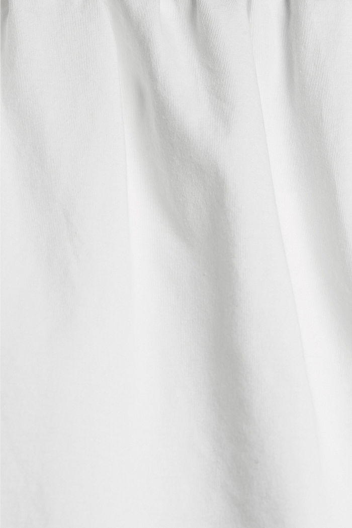 Maglia con scollo alla carmen in 100% cotone biologico, OFF WHITE, detail image number 4