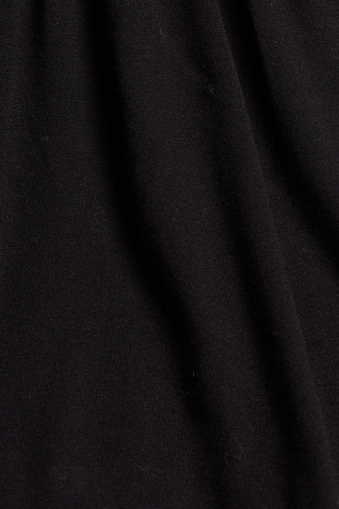 Top de jersey con detalle anudado, LENZING™ ECOVERO™, BLACK, detail image number 4