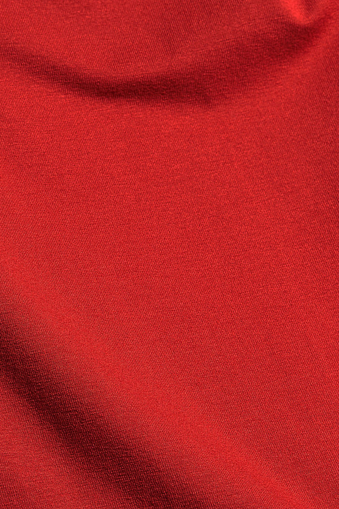Top de jersey con detalle anudado, LENZING™ ECOVERO™, TERRACOTTA, detail image number 4