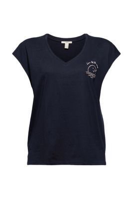 EDC Top à broderie, coton biologique