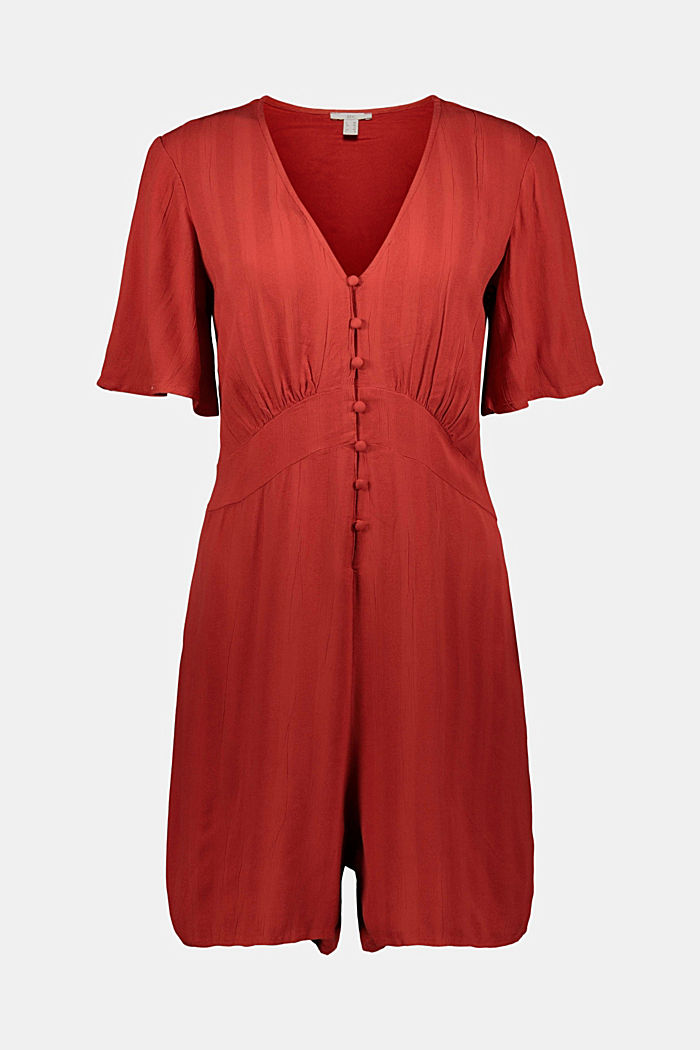 Jumpsuit with woven pattern