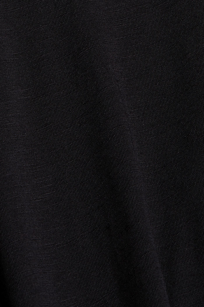 Jersey rok met A-lijn, van biologisch katoen/TENCEL™, BLACK, detail image number 4