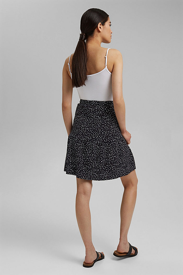 Jersey mini skirt, organic cotton, BLACK, detail image number 3