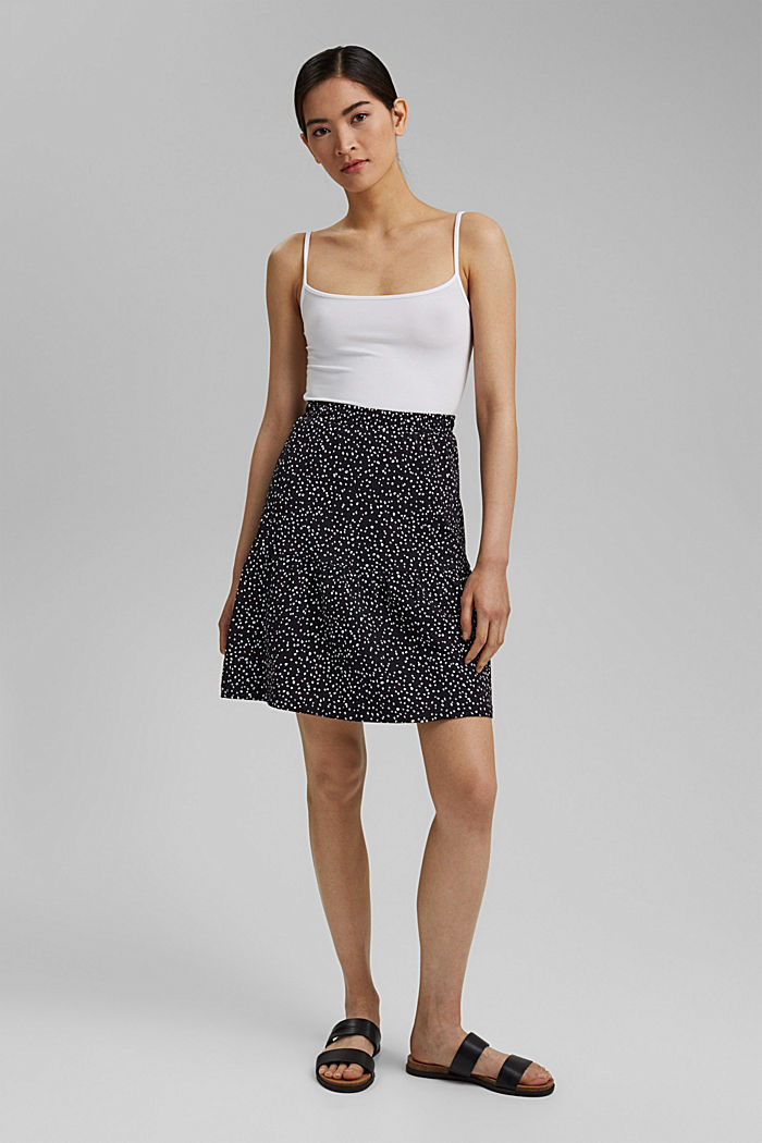 Jersey mini skirt, organic cotton, BLACK, detail image number 5