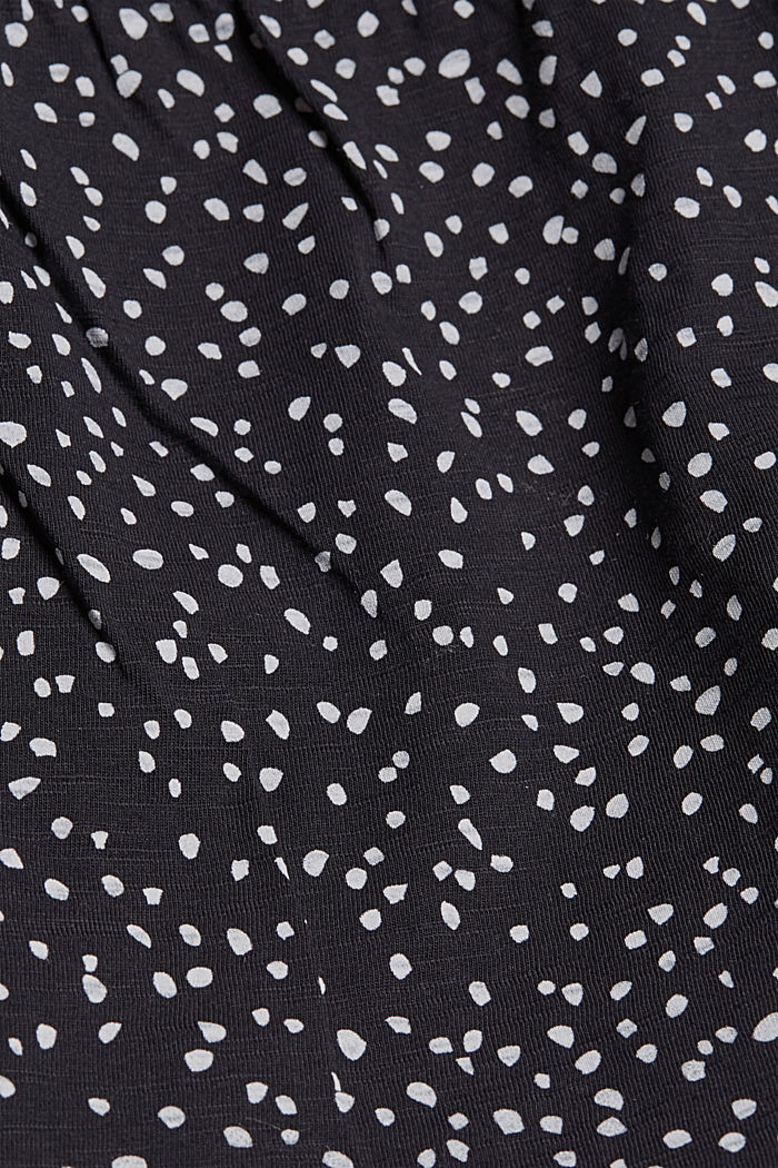 Mini-jupe longueur en jersey, coton biologique, BLACK, detail image number 4