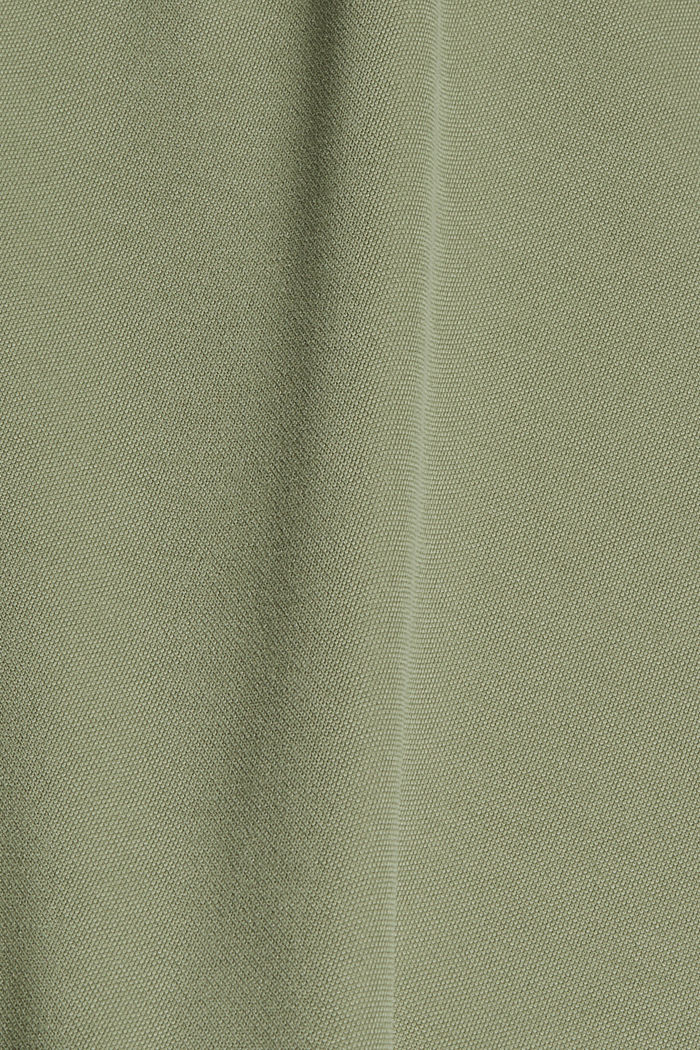Jersey midi-jurk met een matte glans, LIGHT KHAKI, detail image number 4