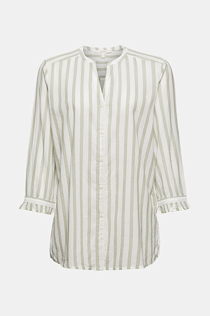 Lightweight striped blouse, 100% organic cotton