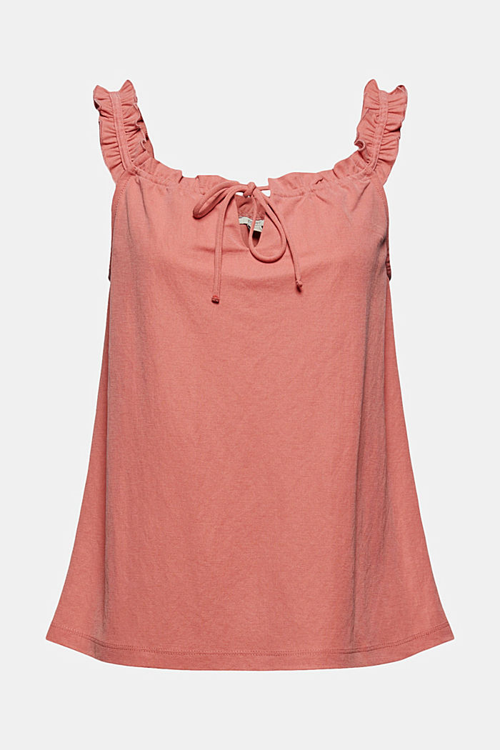Top in jersey con ruches, LENZING™ ECOVERO™, BLUSH, detail image number 5