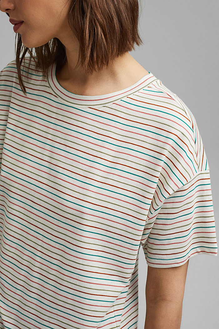 Maglia a righe in cotone biologico/TENCEL™, OFF WHITE, detail image number 2