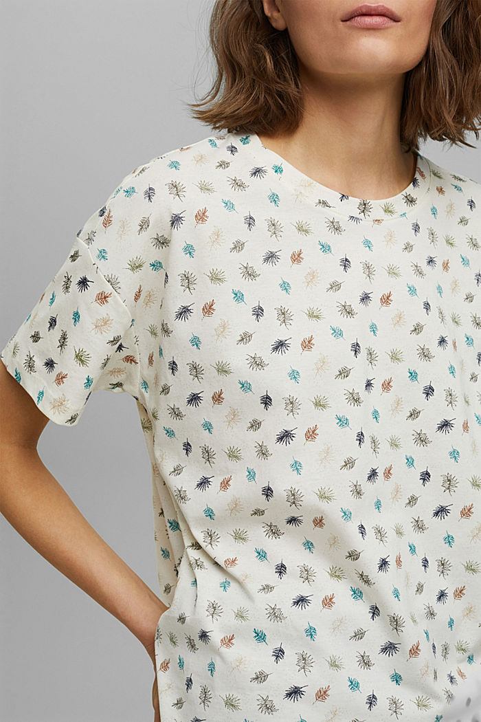 T-Shirt mit Print aus 100% Organic Cotton, OFF WHITE, detail image number 2