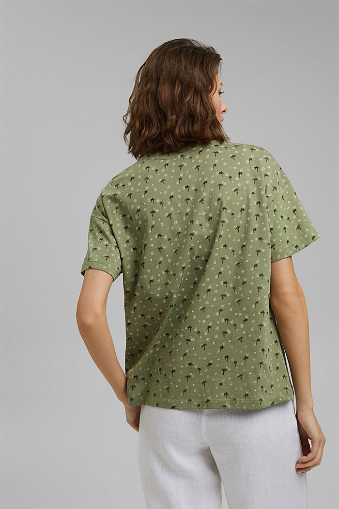 T-Shirt mit Print aus 100% Organic Cotton, LIGHT KHAKI, detail image number 3