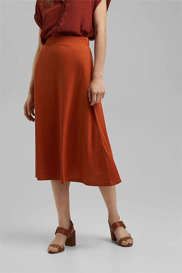 Made of TENCEL™: jersey midi skirt