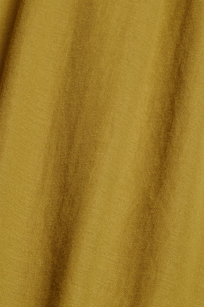 Midi-jurk met V-hals voor en achter, LENZING™ ECOVERO™, OLIVE, detail image number 4