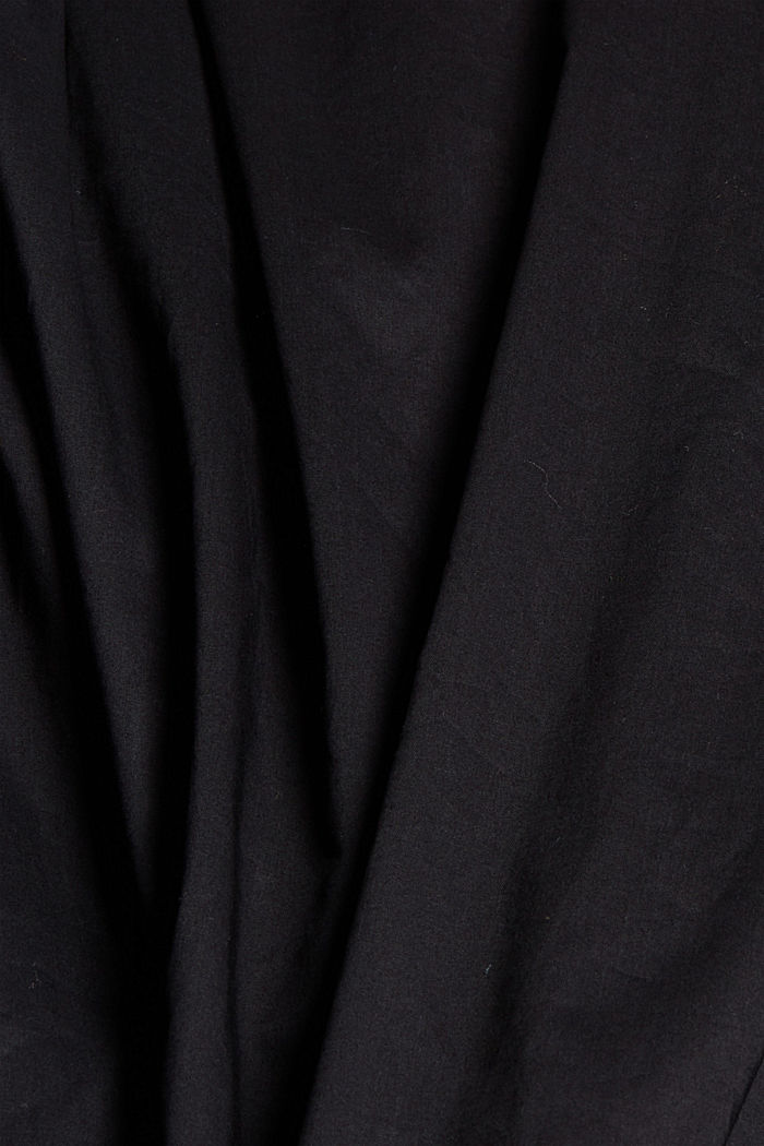 Bawełniana sukienka midi bez rękawów z falbanami, BLACK, detail image number 4