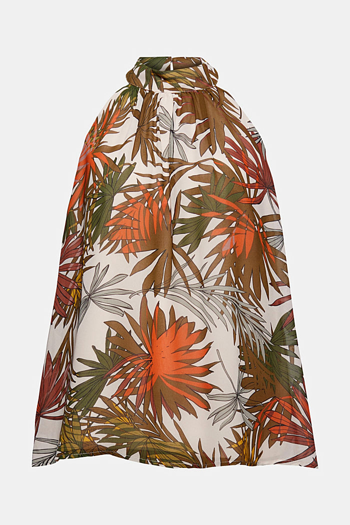 Chiffon blouse top with a botanical print