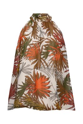 ESPRIT Top façon blouse en mousseline à imprimé botanique