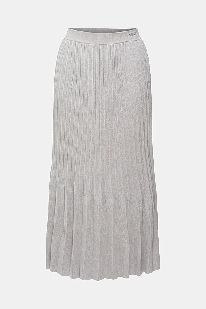 Pleated midi skirt, MEDIUM GREY, detail-asia image number 7