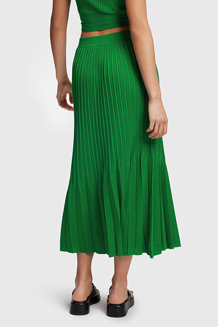 Pleated midi skirt, GREEN, detail-asia image number 1