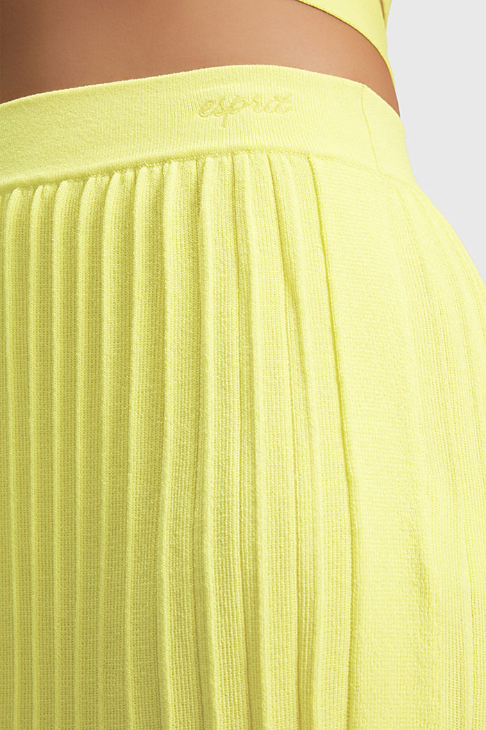 Pleated midi skirt, LIGHT YELLOW, detail-asia image number 2