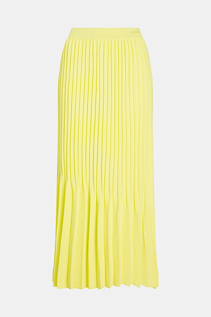 Pleated midi skirt, LIGHT YELLOW, detail-asia image number 4