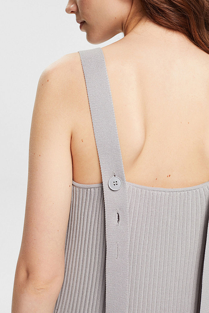 Pleated strap dress, MEDIUM GREY, detail-asia image number 2