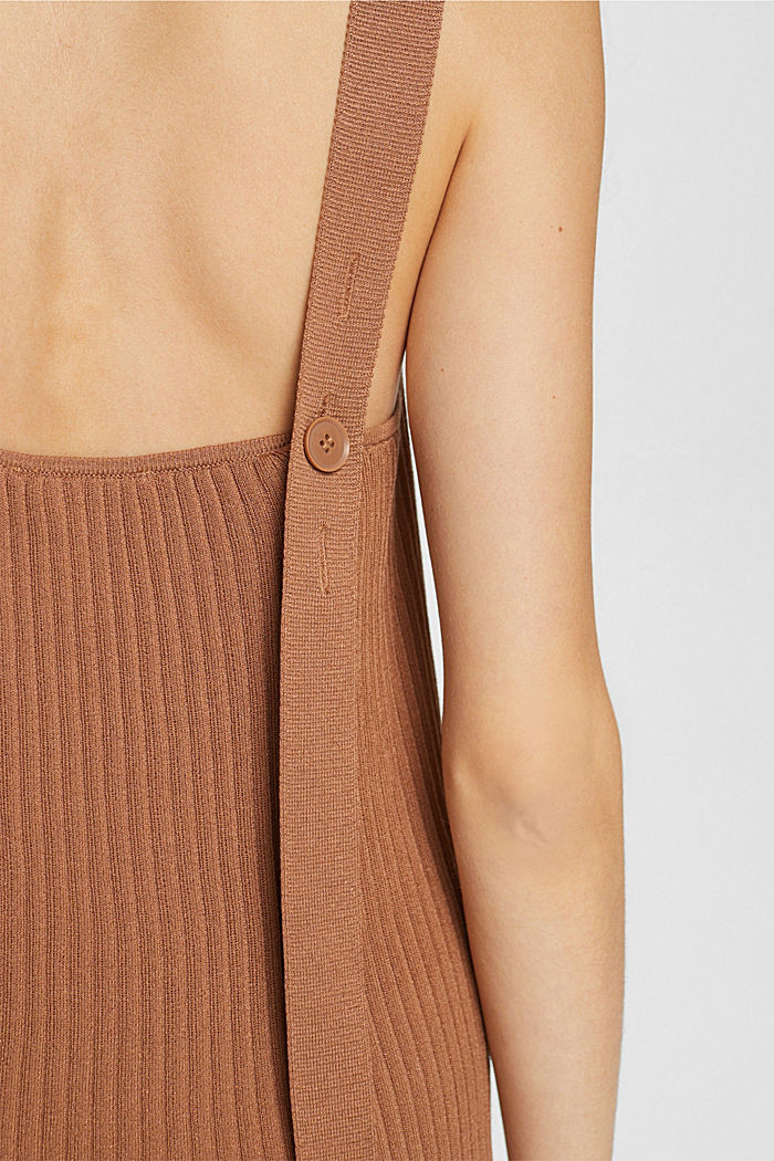 Pleated strap dress, BROWN, detail-asia image number 2