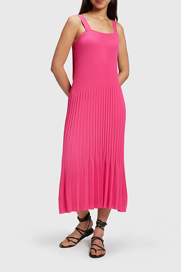 Pleated strap dress, PINK FUCHSIA, detail-asia image number 0