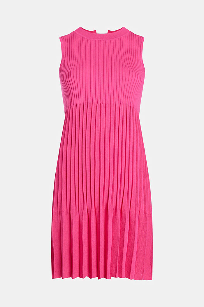 Pleated fit and flare dress, PINK FUCHSIA, detail-asia image number 4