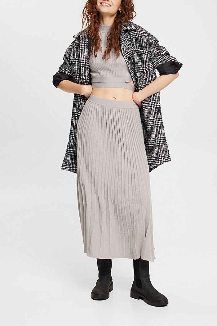 Pleated top, MEDIUM GREY, detail-asia image number 1