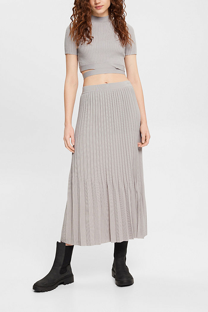Pleated top, MEDIUM GREY, detail-asia image number 4