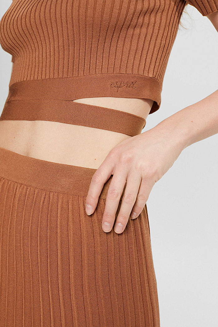 Pleated top, BROWN, detail-asia image number 2