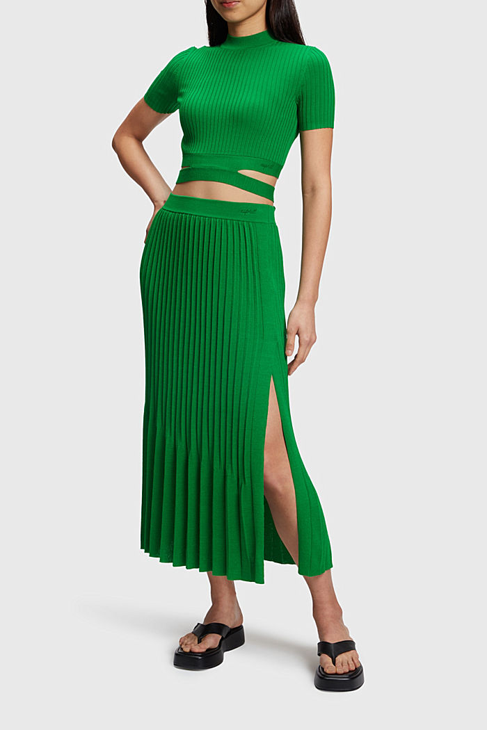 Pleated top, GREEN, detail-asia image number 3